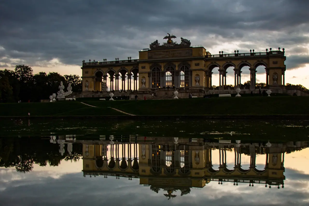 The Gloriette at dusk
